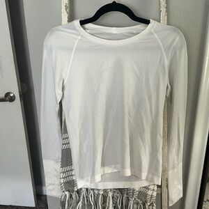 Lululemon white long sleeve top